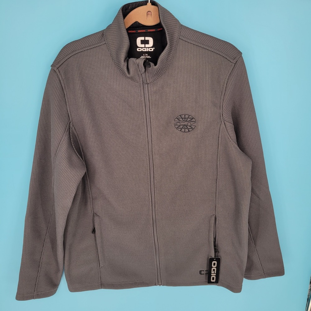 NWT OGIO Full Zip Jacket Mens Large Textured Golf Performance Fleece athletic